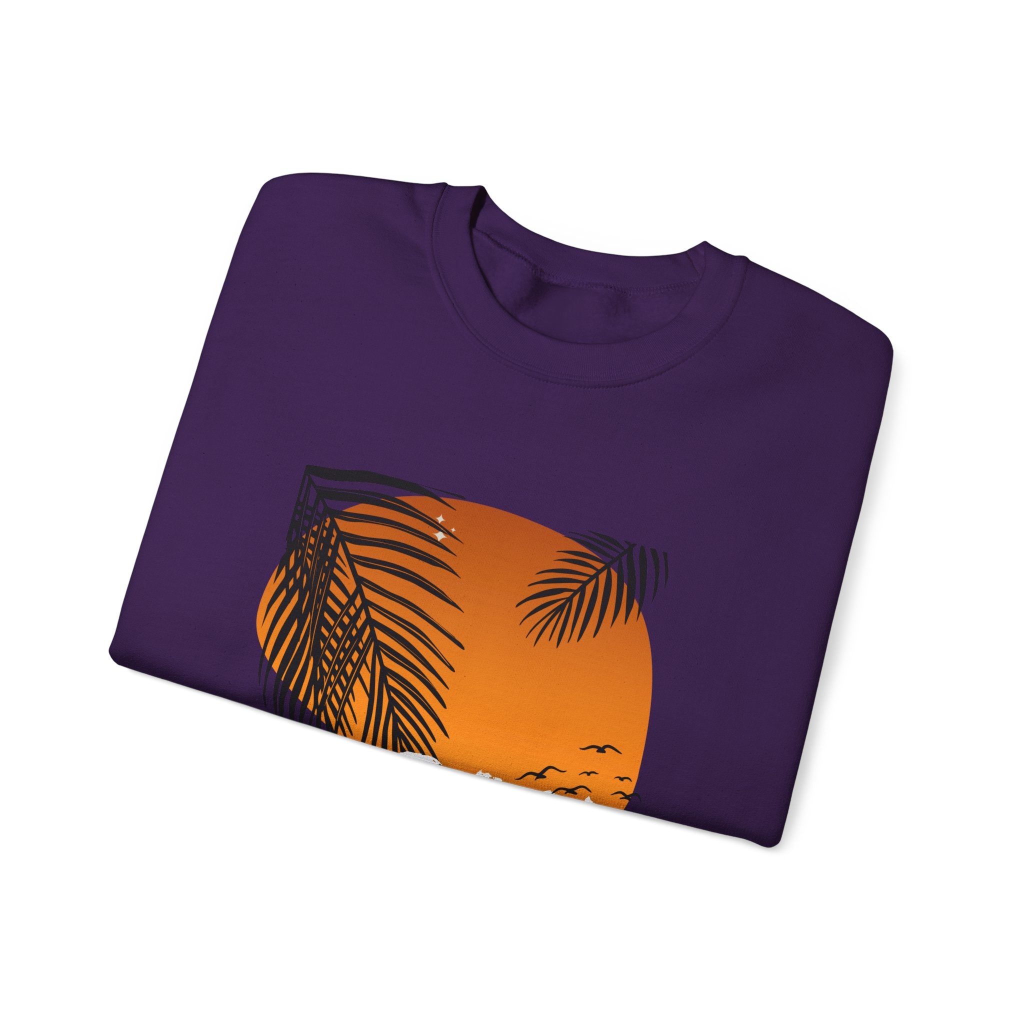 Miami Sunset Crewneck Sweatshirt, Beach Vibes Apparel, Unisex Casual Wear, Summer Fashion