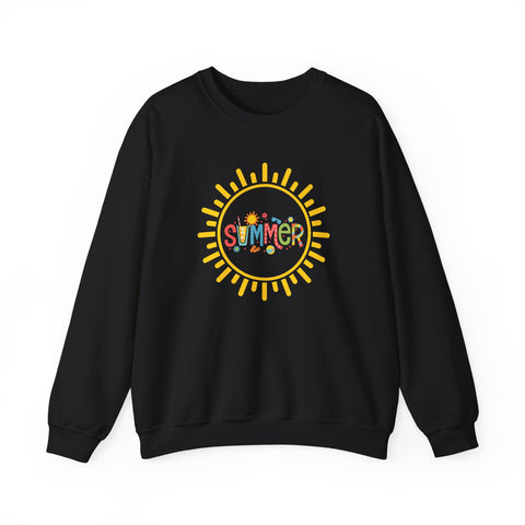 Cheerful Summer Sun Sweatshirt, Cozy Crewneck, Unisex Pullover, Vacation Wear