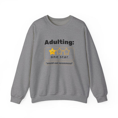 Adulting Review Sweatshirt - Funny Unisex Heavy Blend™ Crewneck