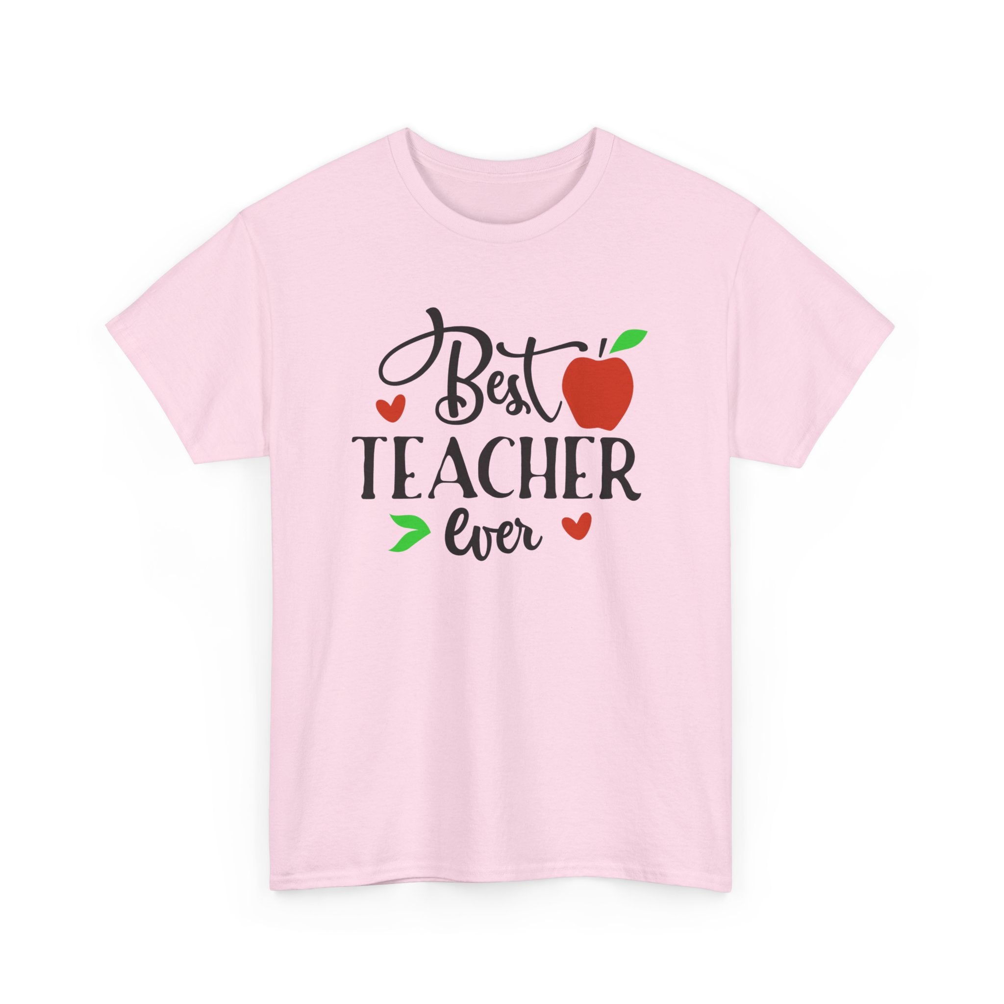 Best Teacher Ever Unisex Heavy Cotton Tee, Teacher Appreciation Gift, Classroom Tee, End of Year Present, Education Shirt - Gift for