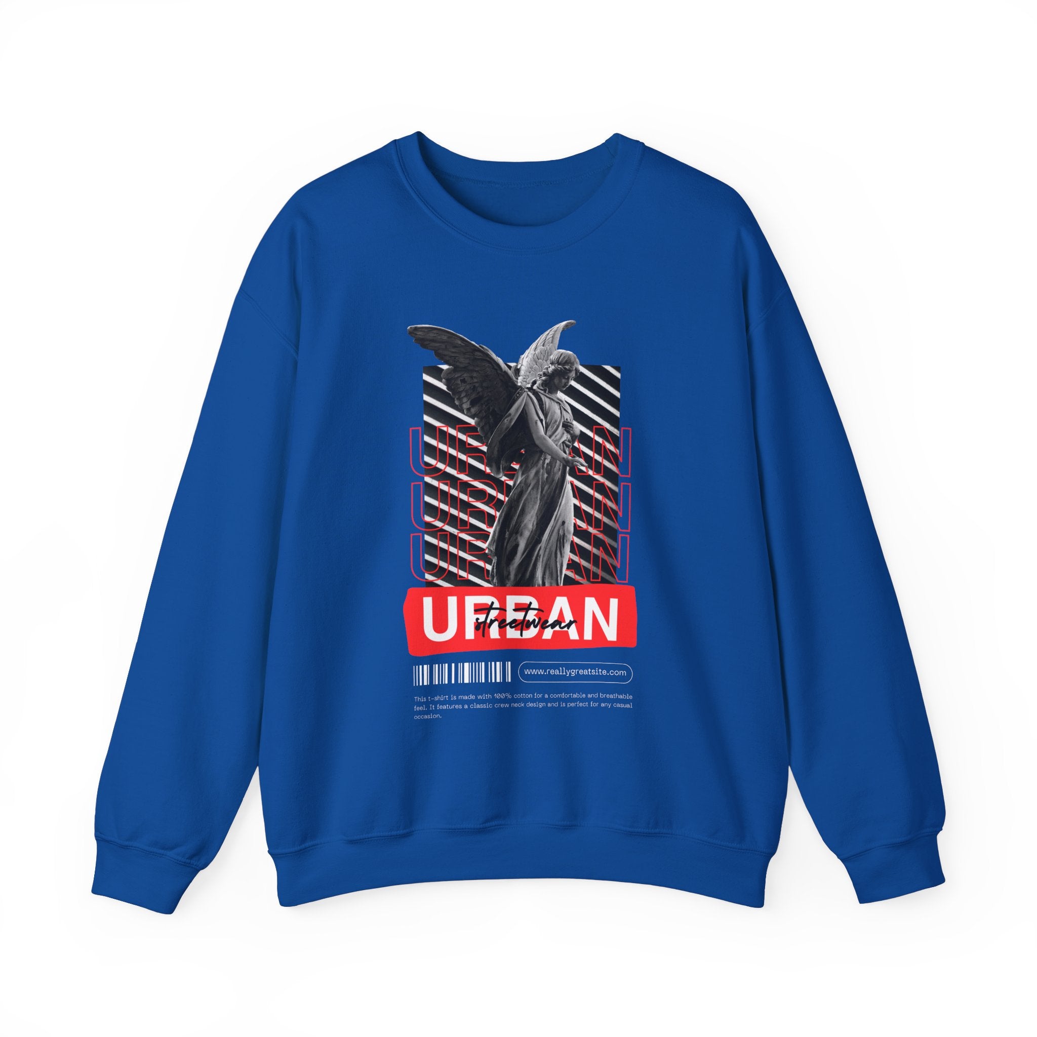 Urban Angel Graphic Sweatshirt, Unisex Crewneck Sweatshirt, Casual Streetwear, Perfect for Gift, Cozy Layering