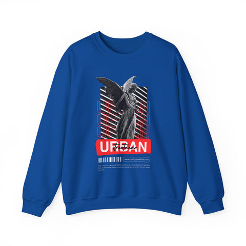Urban Angel Graphic Sweatshirt, Unisex Crewneck Sweatshirt, Casual Streetwear, Perfect for Gift, Cozy Layering