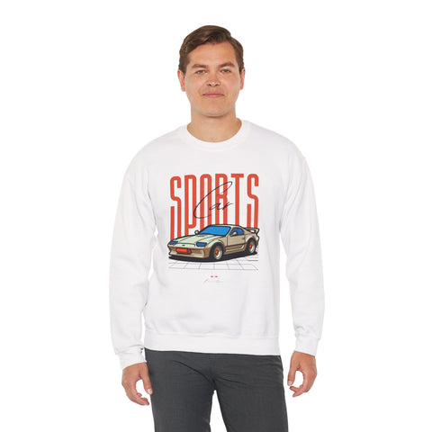 Sports Car Graphic Sweatshirt, Unisex Crewneck, Comfortable