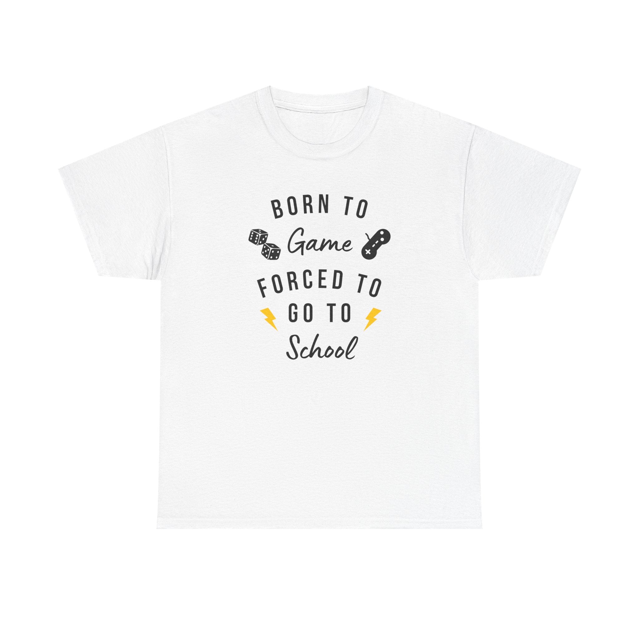 Born to Game Unisex Tee, Gamer T-Shirt, Fun School Shirt, Casual Cotton Tee