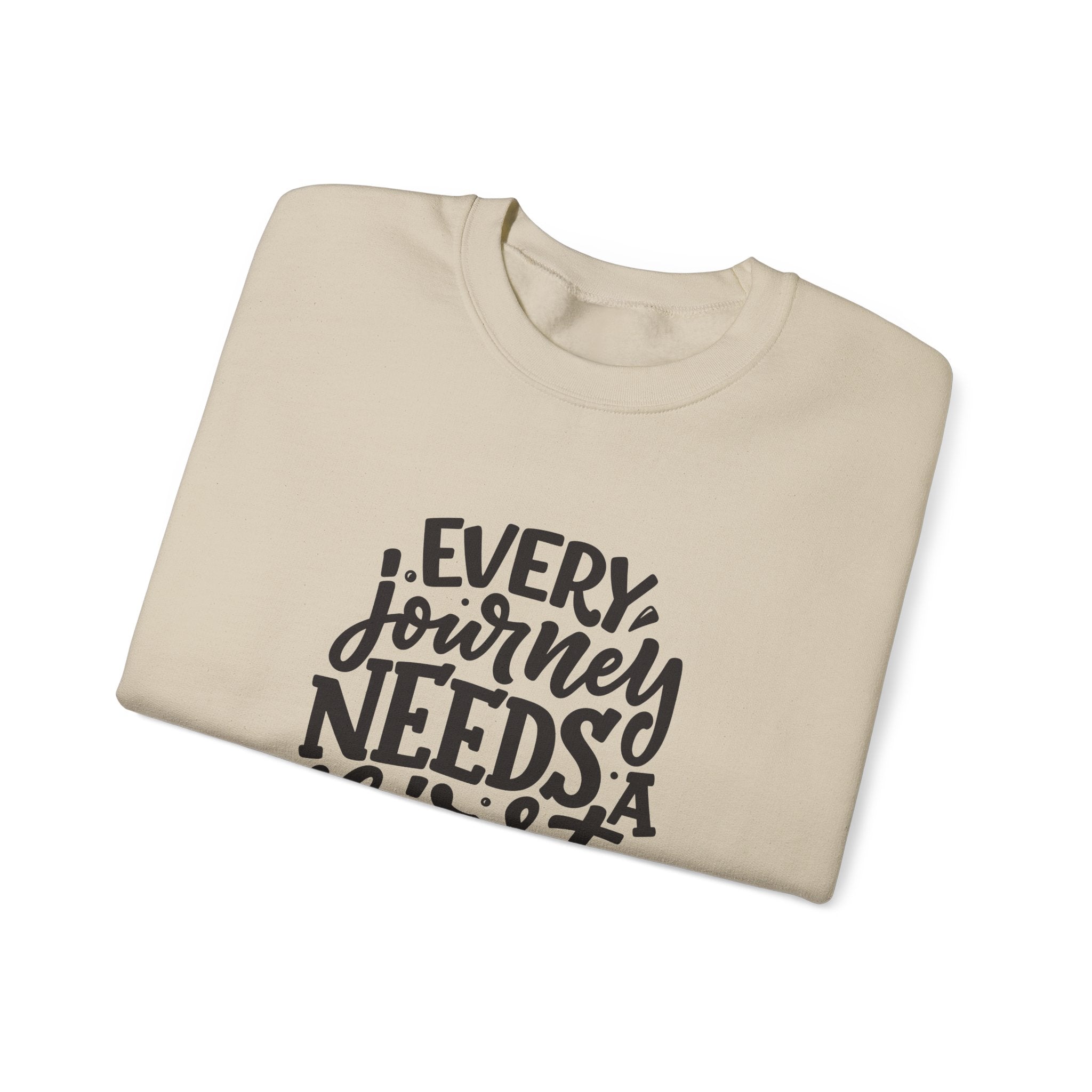 Inspirational Crewneck Sweatshirt, Motivational Quotes Gift, Cozy Jumper, Unisex Sweater, Every Journey Needs a First Step