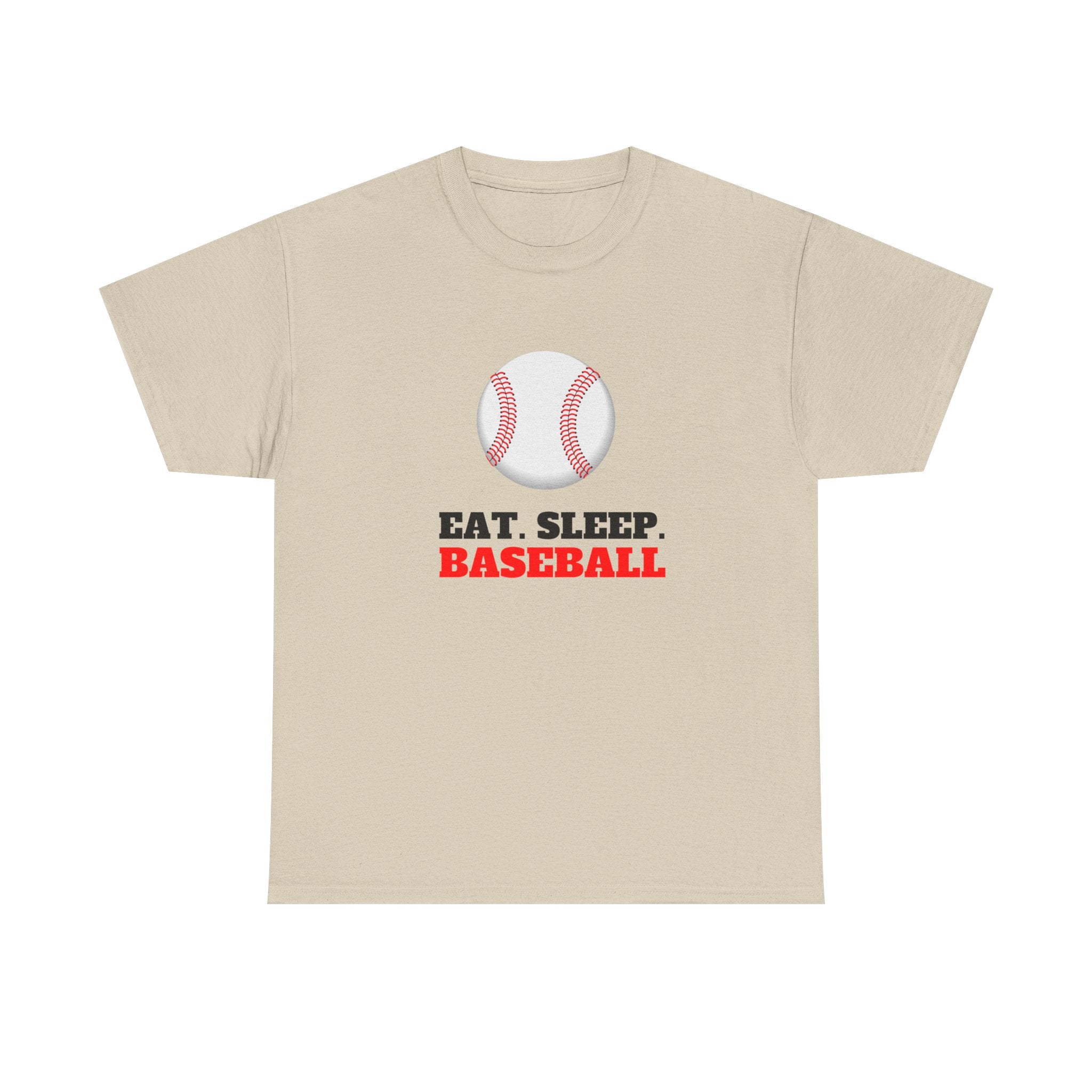 Eat Sleep Baseball Unisex Heavy Cotton Tee, Sports Fans, Gifts for Baseball Lovers, Casual Wear