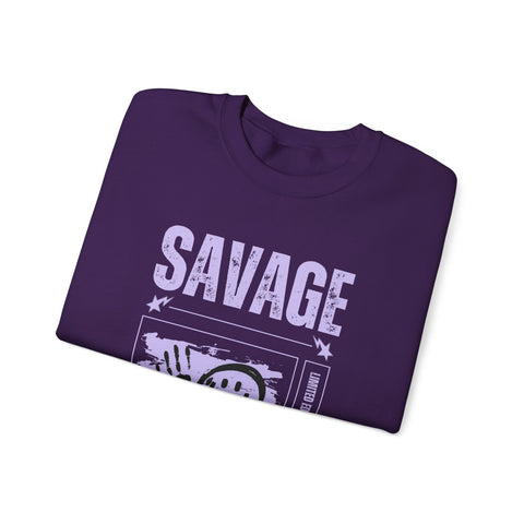 Savage Graphic Crewneck Sweatshirt, Unisex Sweatshirt, Casual Streetwear, Cozy Apparel for All Occasions