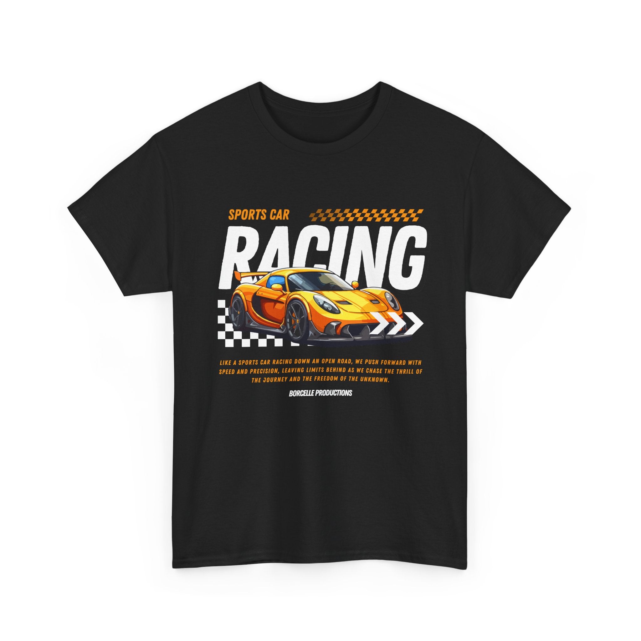 Racing Graphic Tee - Unisex Heavy Cotton Shirt, Car Enthusiast Apparel, Casual Wear, Racing Event Outfit