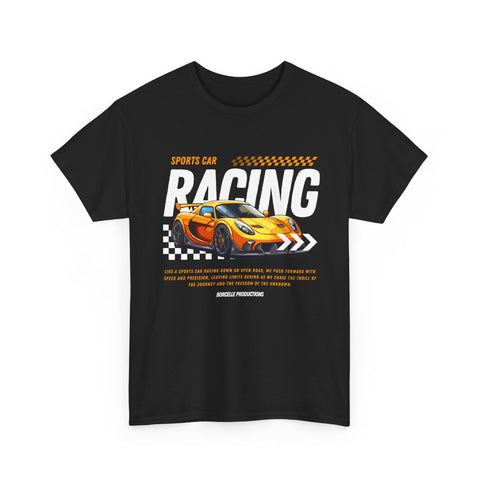 Racing Graphic Tee - Unisex Heavy Cotton Shirt, Car Enthusiast Apparel, Casual Wear, Racing Event Outfit