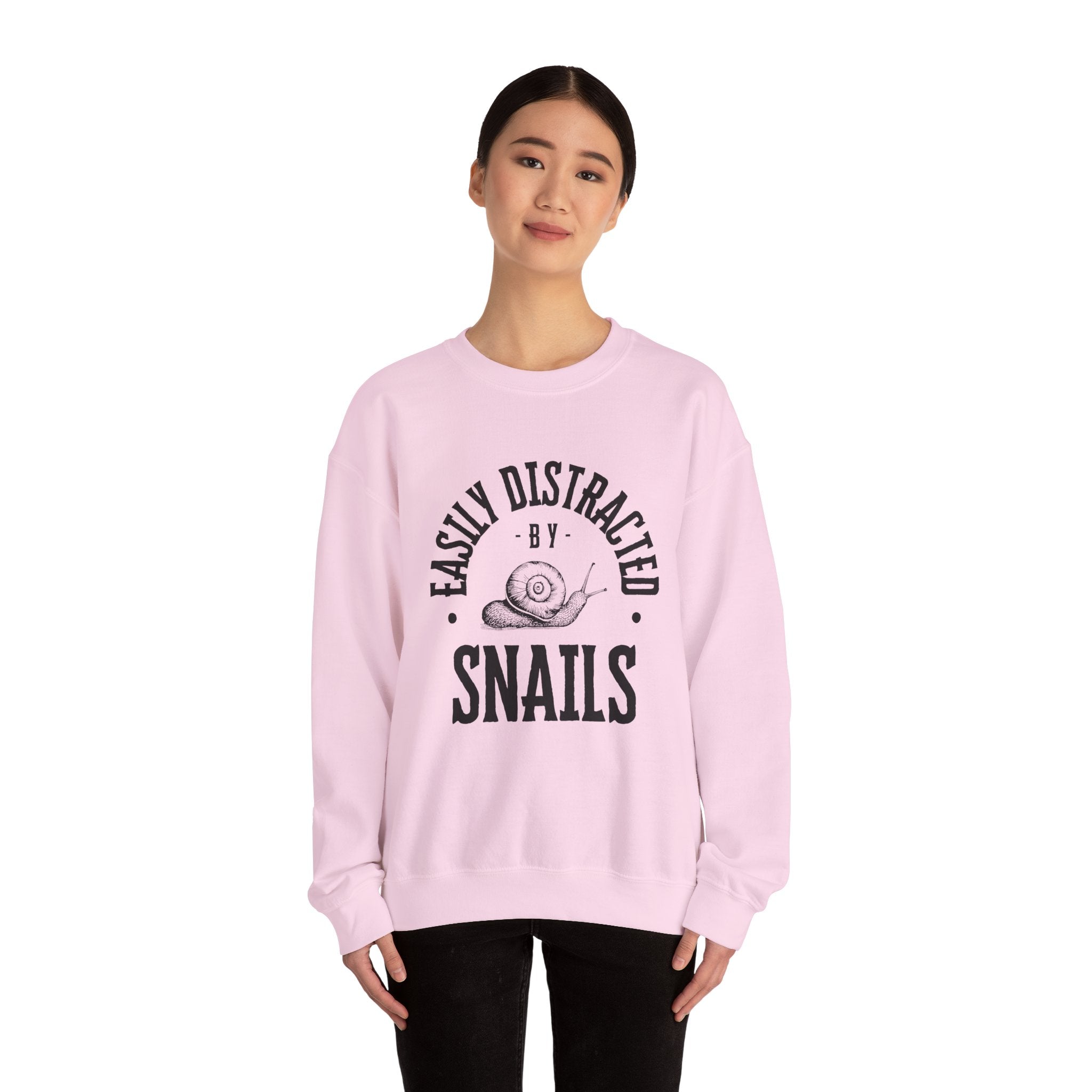 Snail Lover Sweatshirt, Funny Nature Gift, Cozy Crewneck, Distracted by Snails, Birthday Present, Relaxed Pullover, Casual Jumper