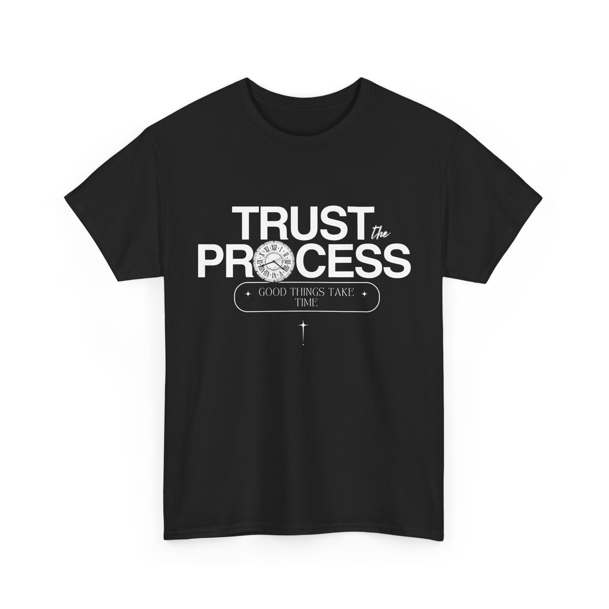 Trust the Process Unisex Heavy Cotton Tee, Motivational Shirt, Inspirational Gift, Casual Wear, Comfortable Everyday Tee