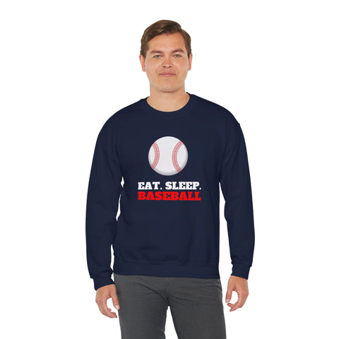 Baseball Sweatshirt - Eat Sleep Baseball, Unisex Crewneck, Gift for Baseball Fans, Sports Apparel, Cozy Sweatshirt