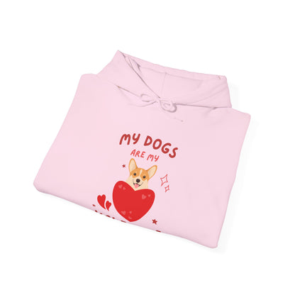 Dog Lover's Valentine's Hoodie, My Dogs Are My Valentine Sweatshirt, Perfect for Valentine's Day, Gifts for Dog Moms, Cute Pet Apparel,