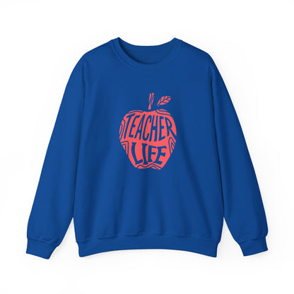 Teacher Life Sweatshirt, Cozy Crewneck for Educators, Gift for Teachers, Back to School Apparel, Classroom Fashion - Unisex Sweatshirt,