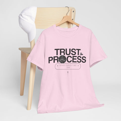 Trust the Process Unisex Heavy Cotton Tee, Motivational Shirt, Inspirational Gift, Casual Wear, Comfortable Everyday Tee