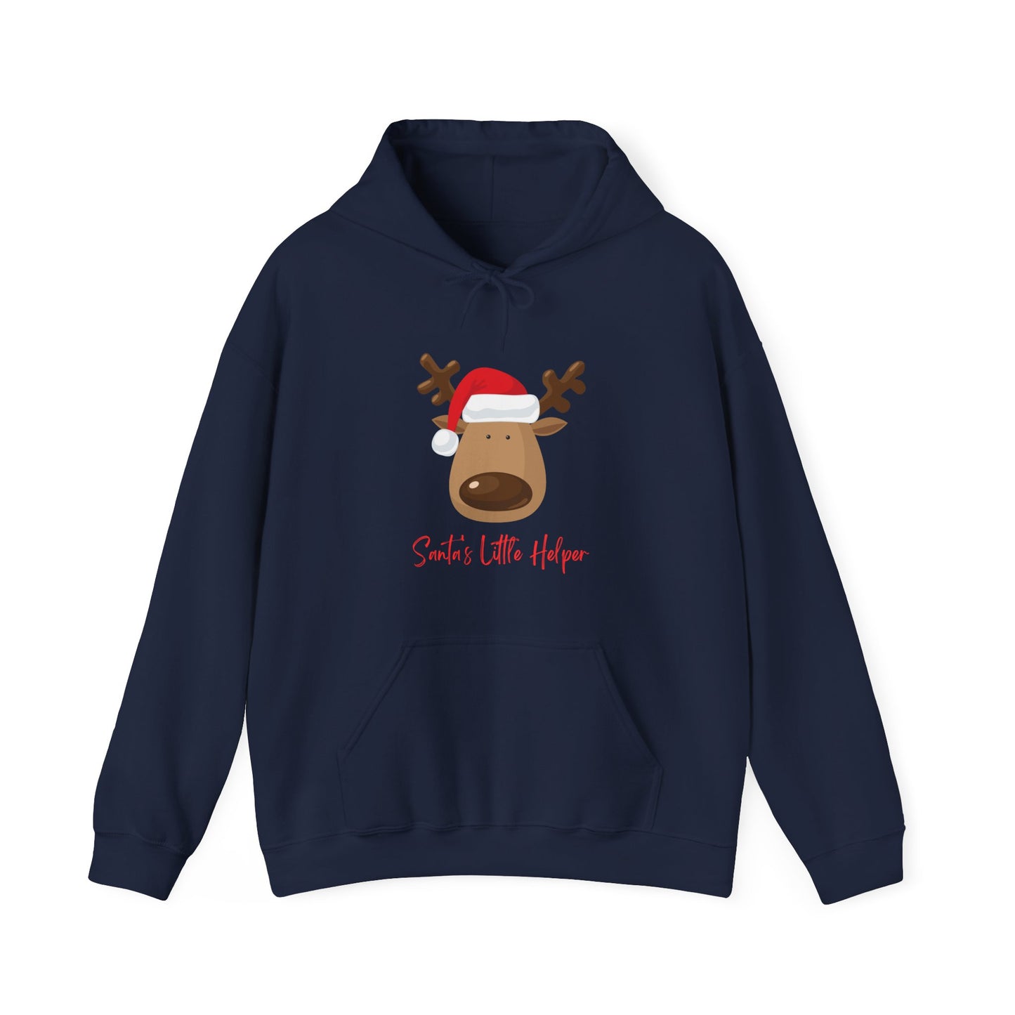 Reindeer Christmas Hoodie - Cozy Holiday Gift, Smiles Little Helper Sweatshirt, Unisex Pullover, Winter Wear, Festive Apparel