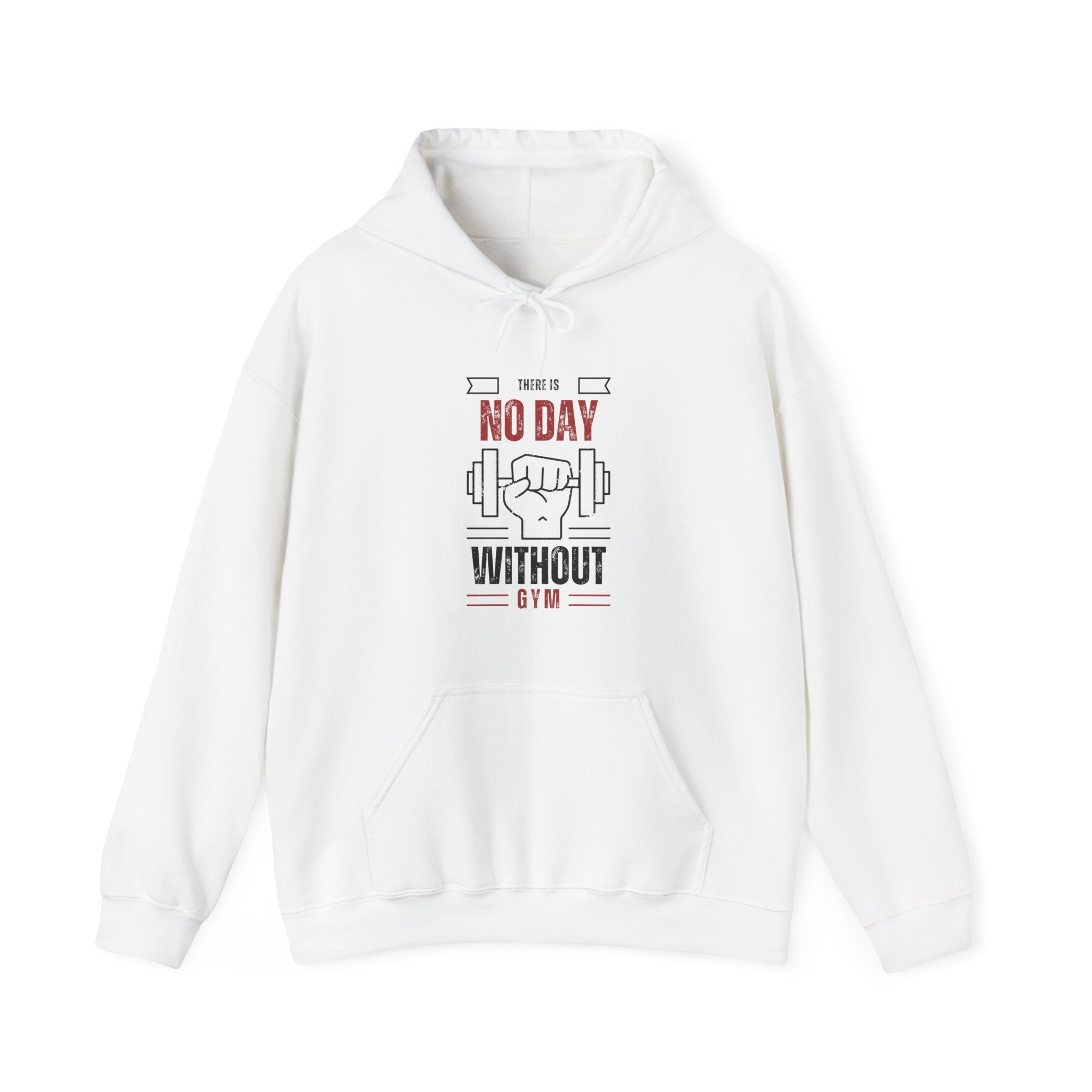 Motivational Gym Unisex Sweatshirt, No Day Without Fitness, Workout Gear, Gift for Gym Enthusiasts, Hoodie Apparel