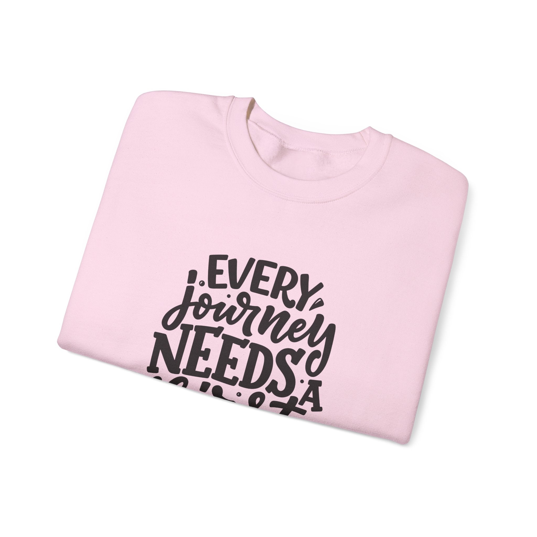 Inspirational Crewneck Sweatshirt, Motivational Quotes Gift, Cozy Jumper, Unisex Sweater, Every Journey Needs a First Step