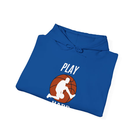 Play Hard Basketball Hoodie | Unisex Heavy Blend Sweatshirt, Sports Gift, Activewear, Gym Hoodie, Casual Wear