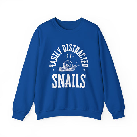 Snail Lover Sweatshirt, Funny Nature Gift, Cozy Crewneck, Distracted by Snails, Birthday Present, Relaxed Pullover, Casual Jumper