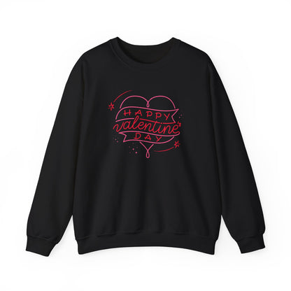 Happy Valentine's Day Sweatshirt, Cozy Valentine's Gift, Unisex Crewneck, Couple's Outfit, Cute Love Apparel, Winter Fashion