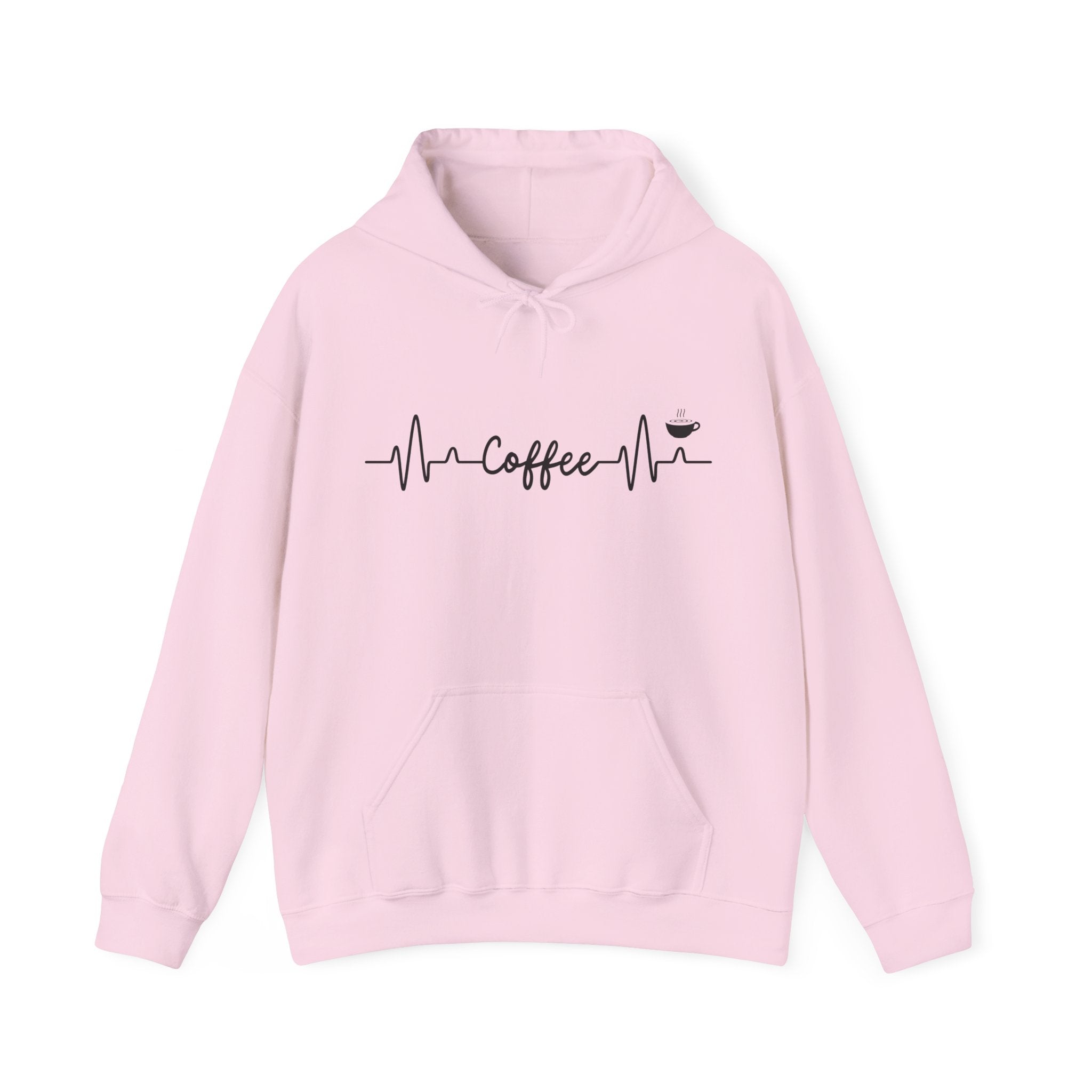 Coffee Heartbeat Hoodie, Gift for Baristas, Cozy Winter Wear, Birthday Gift, Relaxation Outfit, Coffee Lover Sweatshirt, Barista Gift,