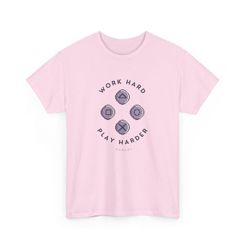 Work Hard Play Hard Unisex Heavy Cotton Tee