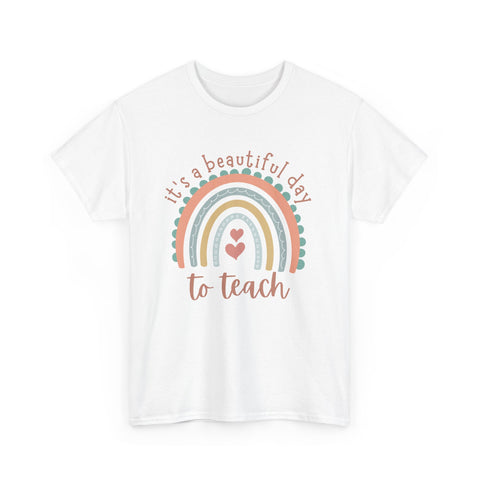 Teacher Rainbow Tee, Inspirational Educator Gift, Classroom Style Shirt, Teacher Appreciation Day Present, Cute Unisex Top