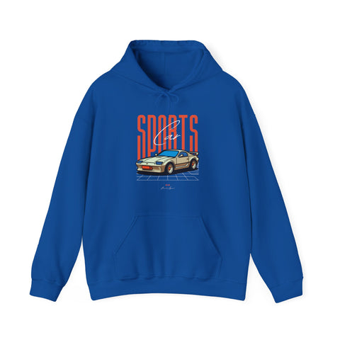 Sports Car Hoodie - Unisex Heavy Blend™ Sweatshirt, Casual Streetwear, Unique Sports Apparel, Cozy Fashion