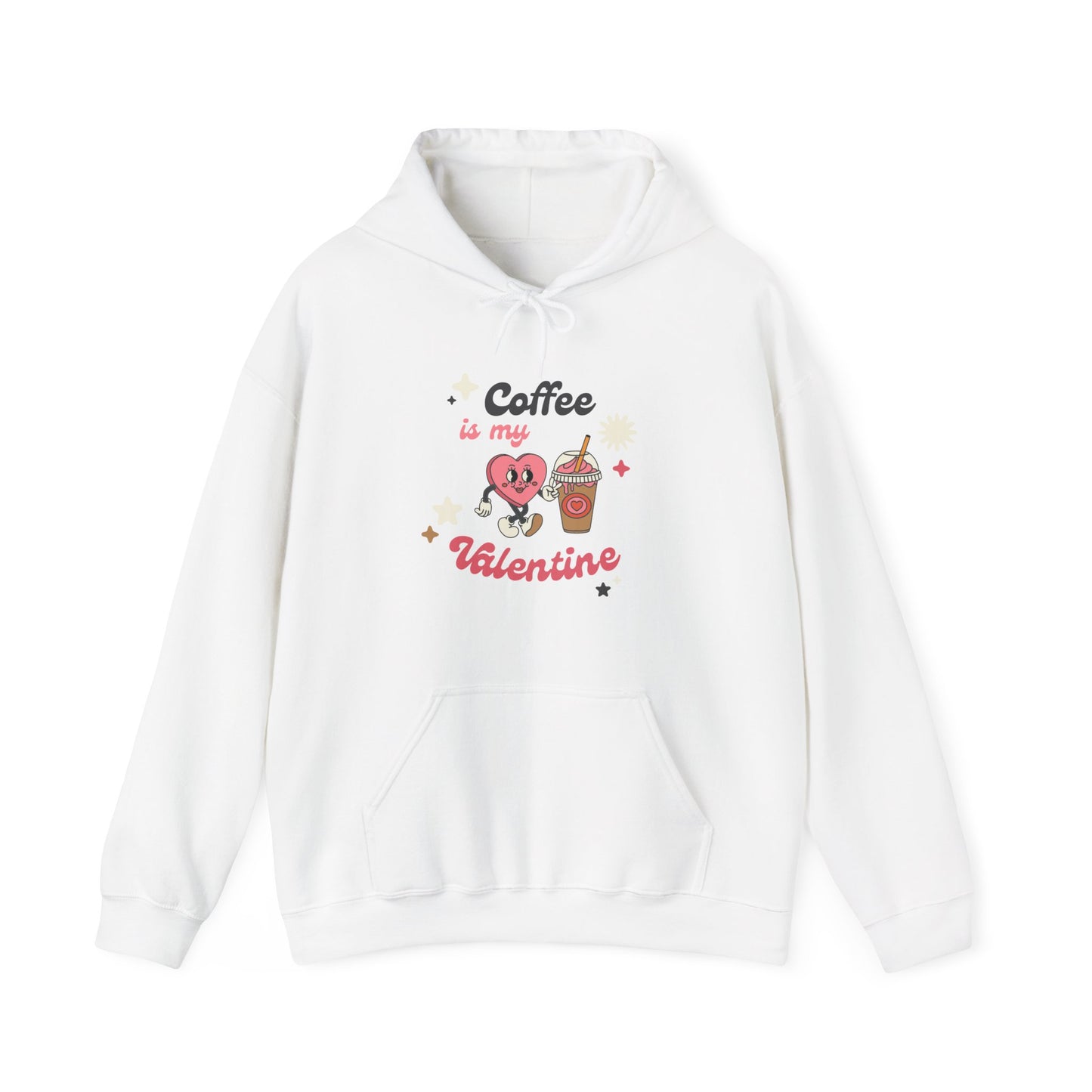 Coffee is My Valentine Hoodie, Cute Love Sweatshirt, Unisex Gift for Coffee Lovers, Cozy Valentine's Day Apparel, Comfortable Casual Wear