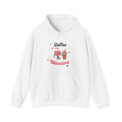 Coffee is My Valentine Hoodie, Cute Love Sweatshirt, Unisex Gift for Coffee Lovers, Cozy Valentine's Day Apparel, Comfortable Casual Wear