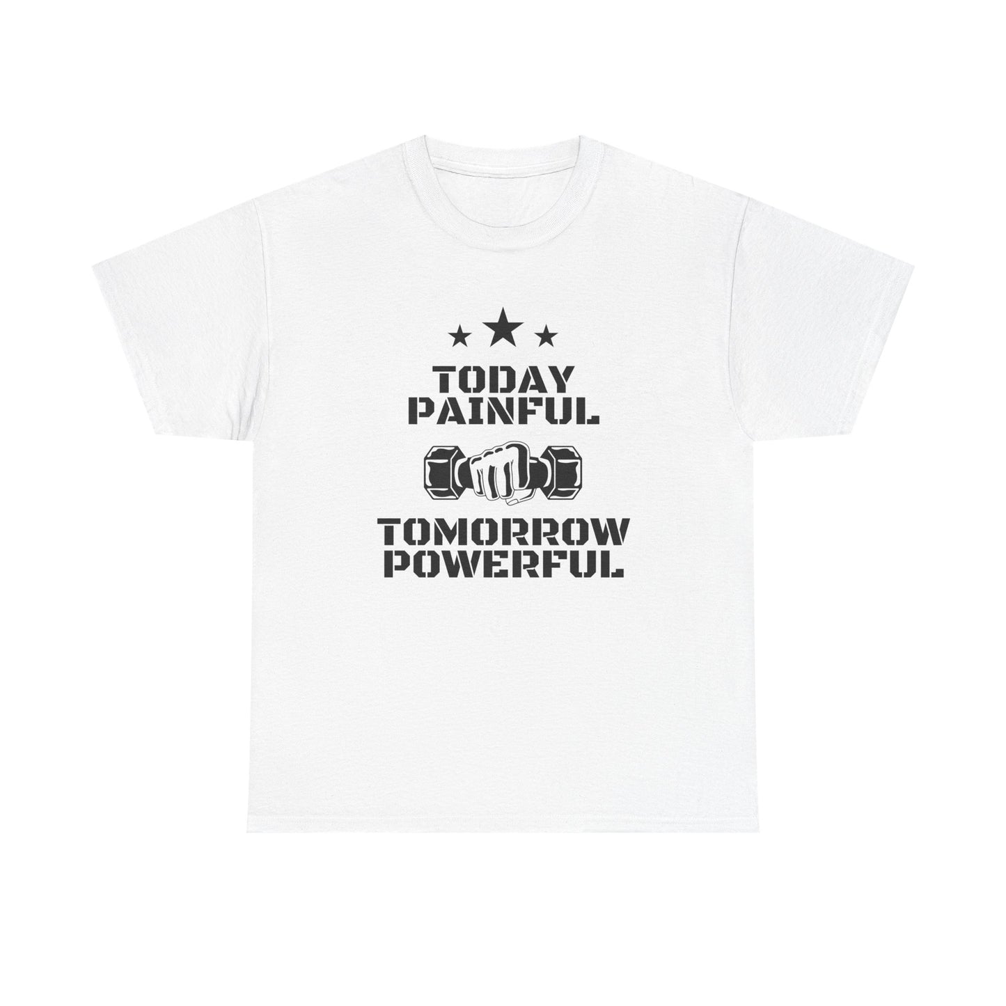 Motivational Fitness Tee, Today Painful Tomorrow Powerful T-Shirt for Gym Lovers, Workout Gift, Athlete Apparel, Unisex Activewear