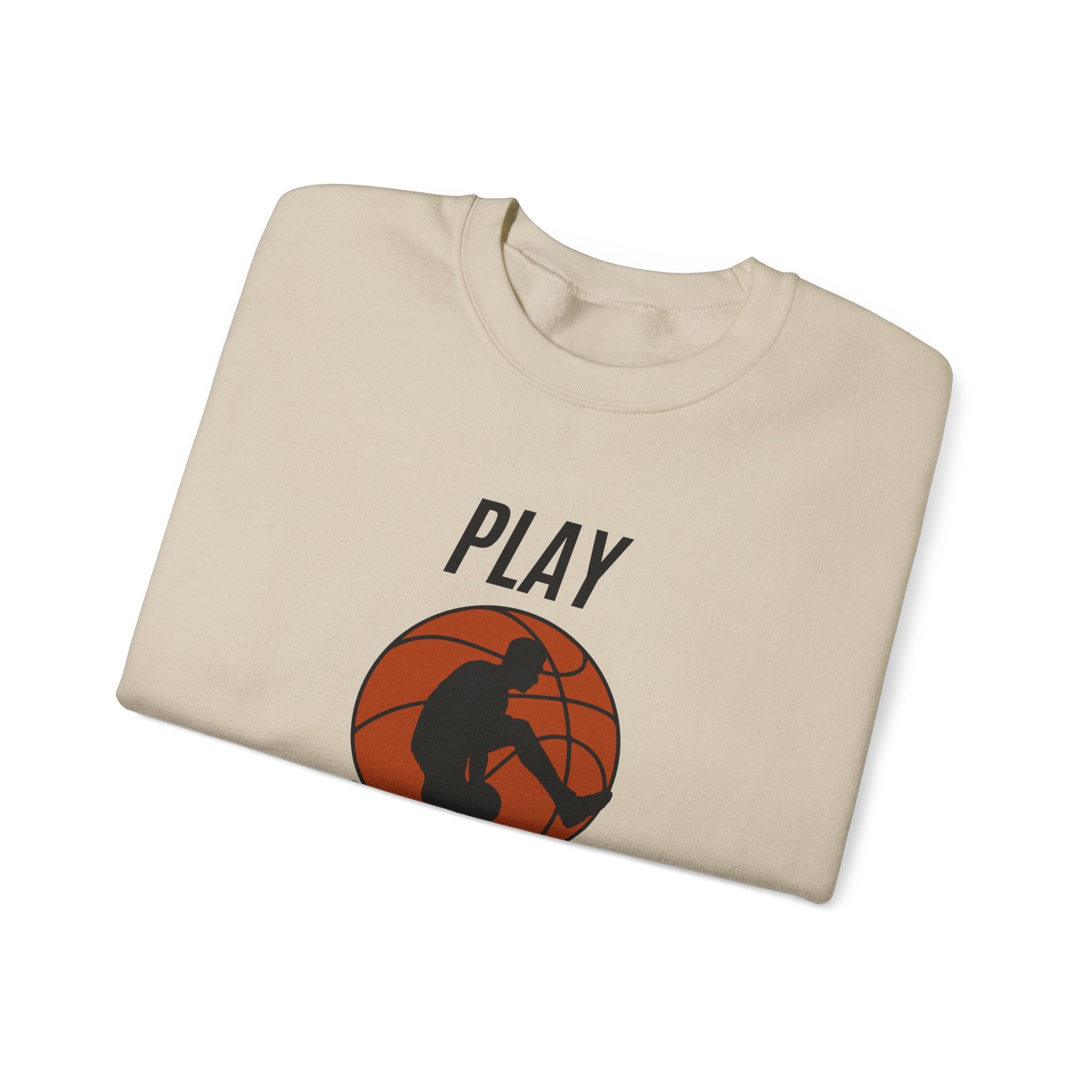 Play Hard Basketball Crewneck Sweatshirt, Unisex Sportswear, Active Lifestyle Sweatshirt, Perfect for Athletes and Coaches