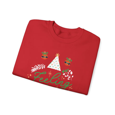 Feeling Festive Sweatshirt: Cozy Christmas Holiday Apparel - Unisex