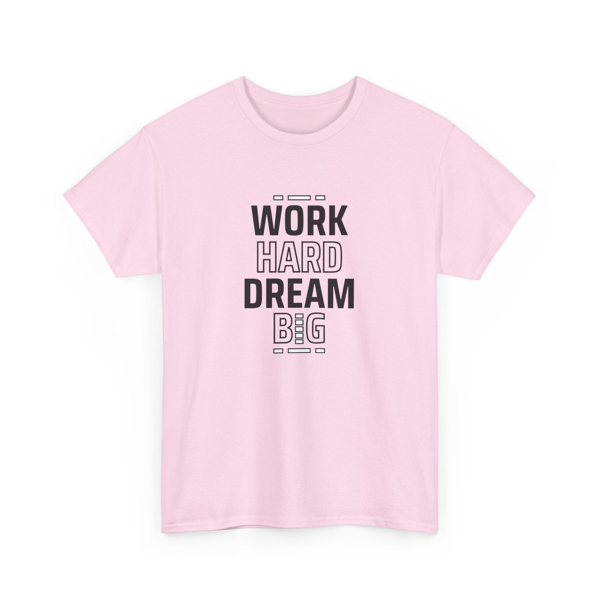 Motivational Unisex Heavy Cotton Tee - Perfect for Dreamers, Visionaries, Entrepreneurs, Inspirational Gift, Casual Wear, Work Hard Dream,