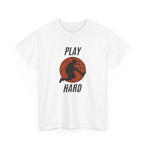 Play Hard Basketball Tee, Sports T-Shirt, Unisex Cotton Top, Gift for Sports Lovers, Athletic Wear, Casual Fitness Shirt