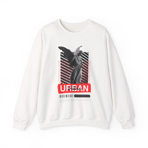 Urban Angel Graphic Sweatshirt, Unisex Crewneck Sweatshirt, Casual Streetwear, Perfect for Gift, Cozy Layering