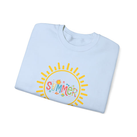 Cheerful Summer Sun Sweatshirt, Cozy Crewneck, Unisex Pullover, Vacation Wear