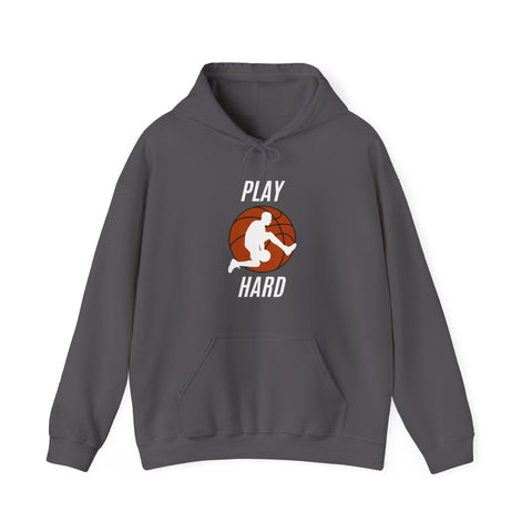 Play Hard Basketball Hoodie | Unisex Heavy Blend Sweatshirt, Sports Gift, Activewear, Gym Hoodie, Casual Wear