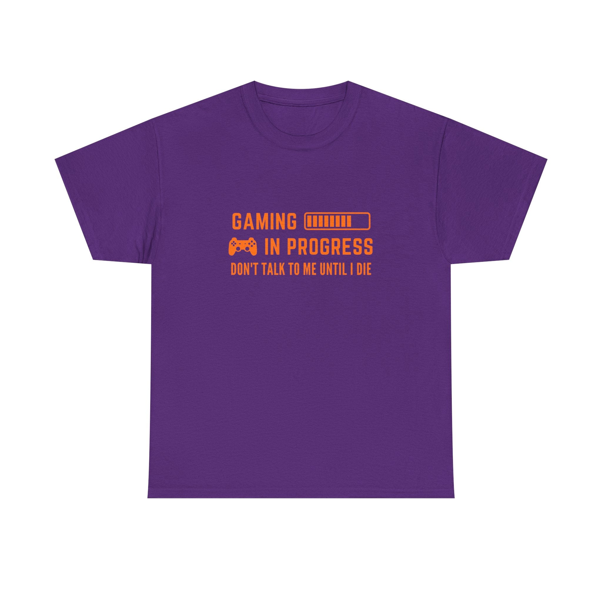 Gaming In Progress Unisex Heavy Cotton Tee, Gamer Gift, Funny Shirt, Birthday Present, Video Game Lover Tee, Casual Wear