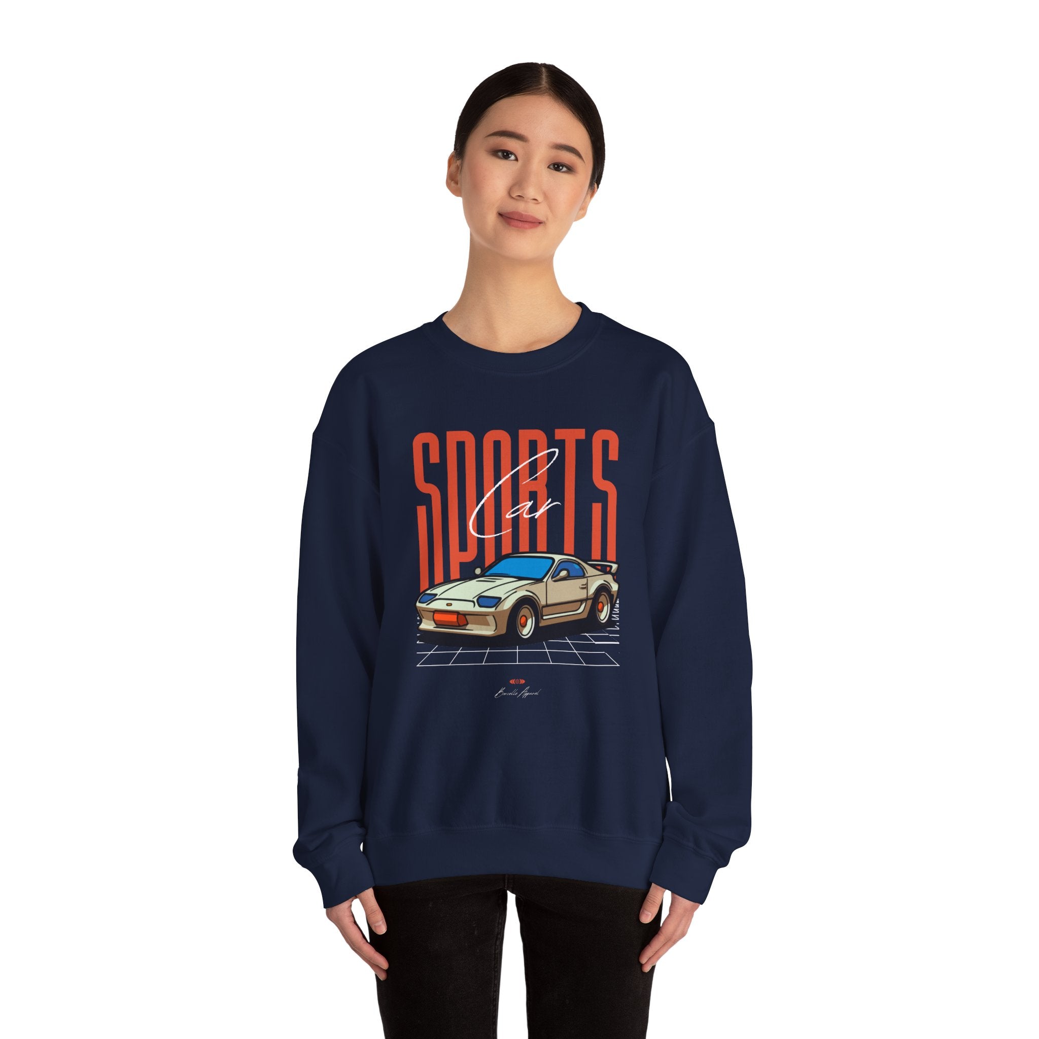 Sports Car Graphic Sweatshirt, Unisex Crewneck, Comfortable