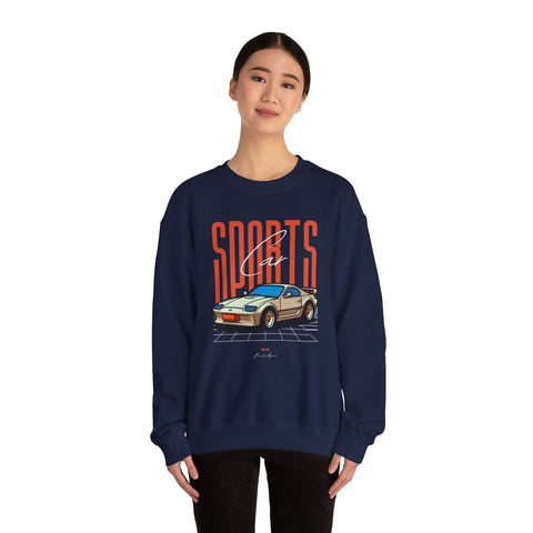 Sports Car Graphic Sweatshirt, Unisex Crewneck, Comfortable