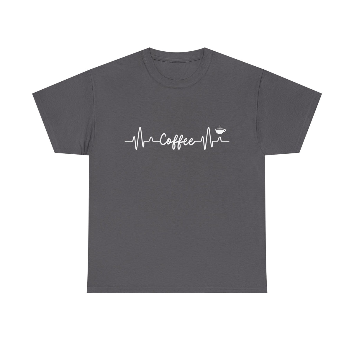 Coffee Heartbeat Unisex Tee, Ideal for Coffee Lovers, Birthday Gift, Casual Wear, Everyday Comfort, Coffee Tee Shirt, Coffee Lover Shirt,