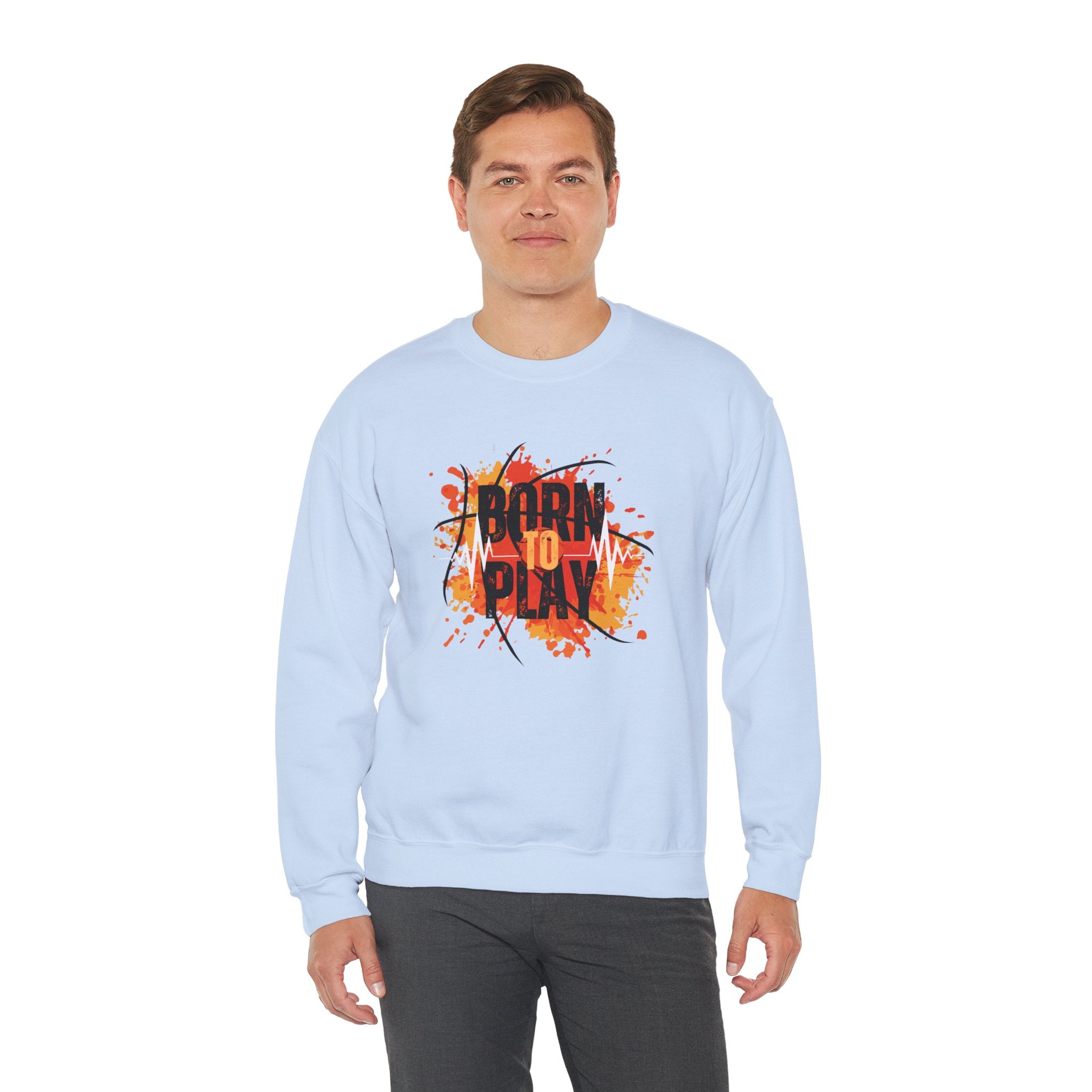 Motivational Crewneck Sweatshirt - Born to Plan, Cozy Sports Sweatshirt, Unisex Gift, Creative Apparel, Casual Wear, Fall Fashion