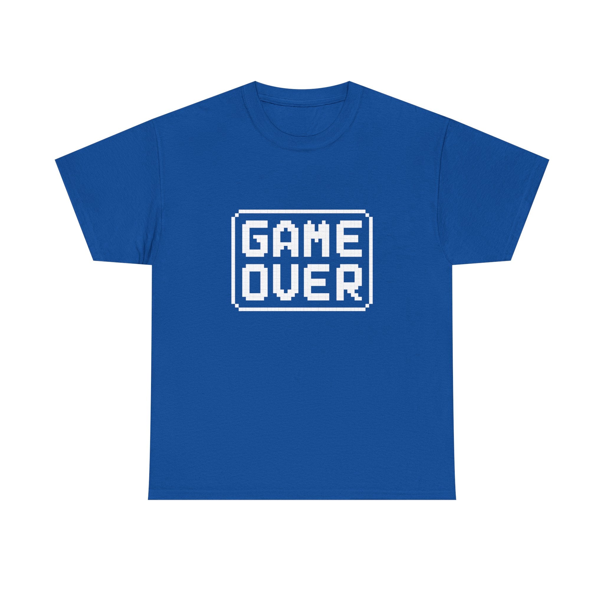 Game Over Unisex Heavy Cotton Tee, Retro Gamer Shirt, Video Game T-Shirt, Casual Gaming Apparel