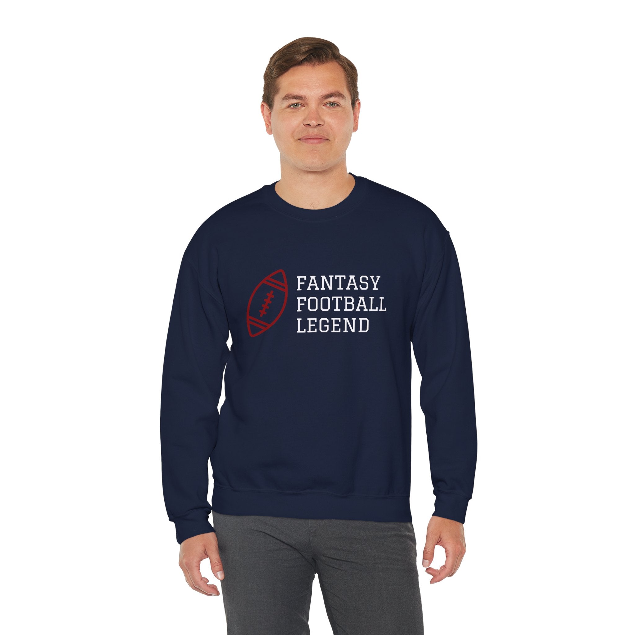 Fantasy Football Legend Crewneck Sweatshirt - Perfect Gift for Sports Fans, Cozy Wear for Game Days, Autumn Essentials, Unisex Sweatshirt