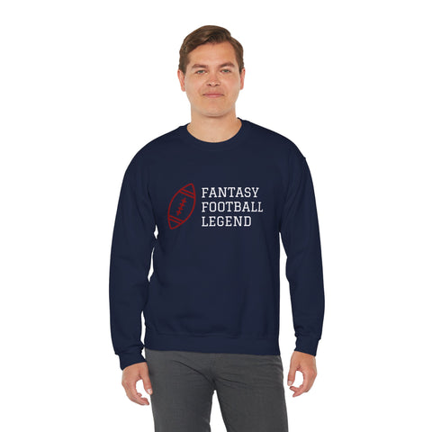 Fantasy Football Legend Crewneck Sweatshirt - Perfect Gift for Sports Fans, Cozy Wear for Game Days, Autumn Essentials, Unisex Sweatshirt