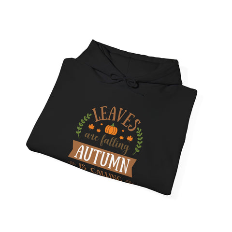 Autumn Leaves Falling Unisex Hoodie, Fall Season Sweatshirt, Cozy Hooded Jumper, Nature Lover Gift, Warm Pullover, Fall Clothing