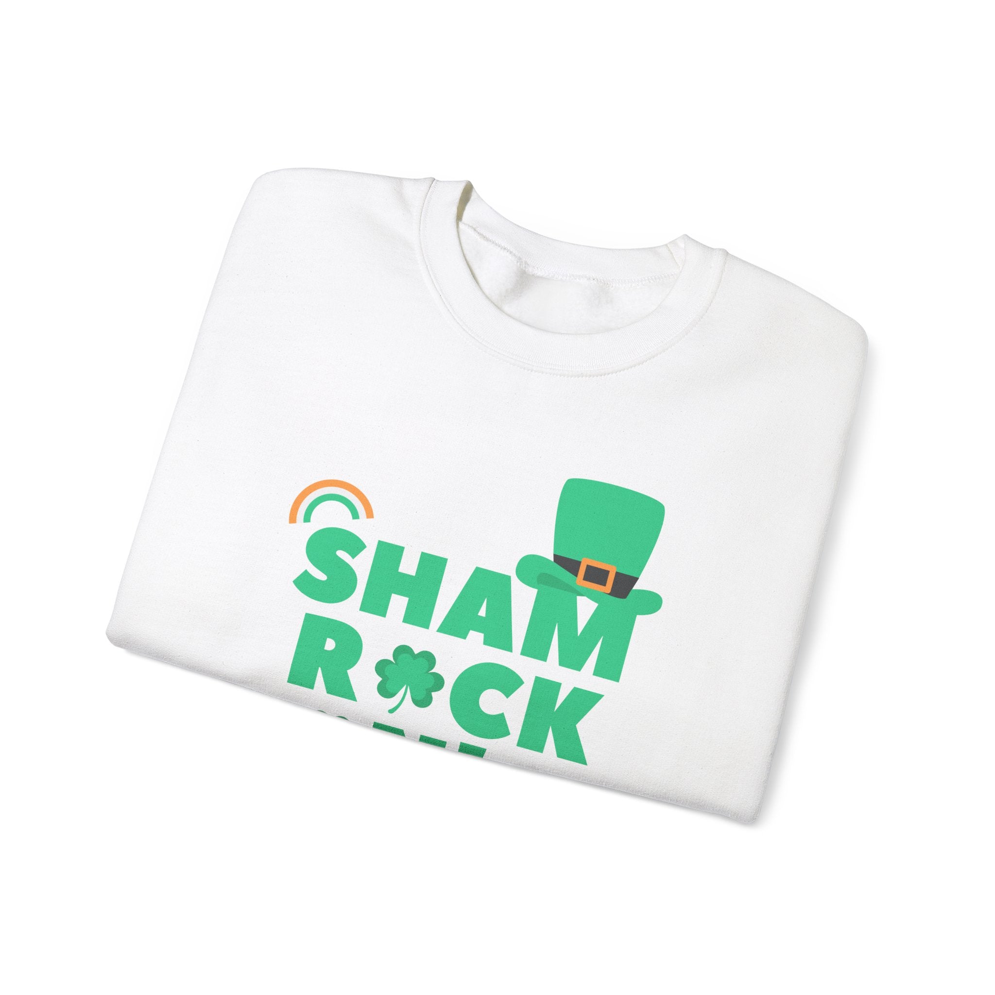 Sham Rock Unisex Sweatshirt, St. Patrick's Day Jumper, Lucky Clover Crewneck, Irish Holiday Pullover, Green Festival Top