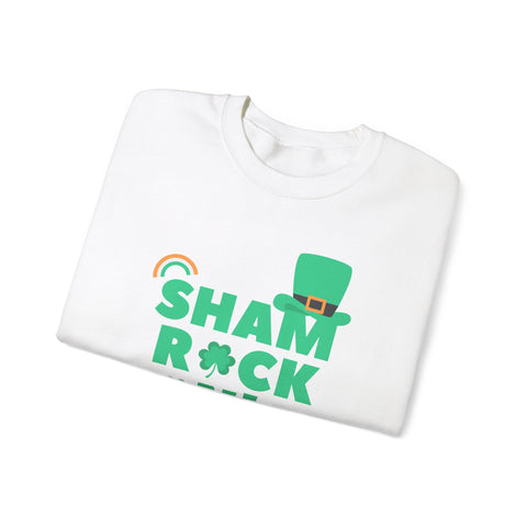 Sham Rock Unisex Sweatshirt, St. Patrick's Day Jumper, Lucky Clover Crewneck, Irish Holiday Pullover, Green Festival Top